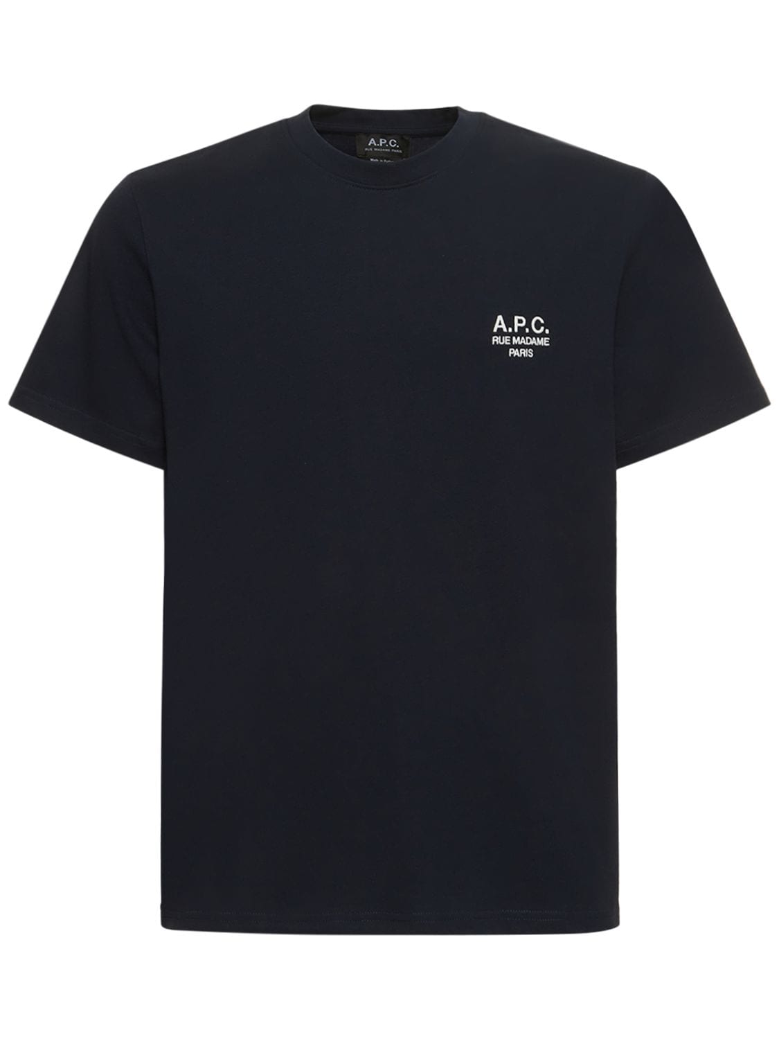 Apc Logo Embroidery Organic Cotton T-shirt In Blue
