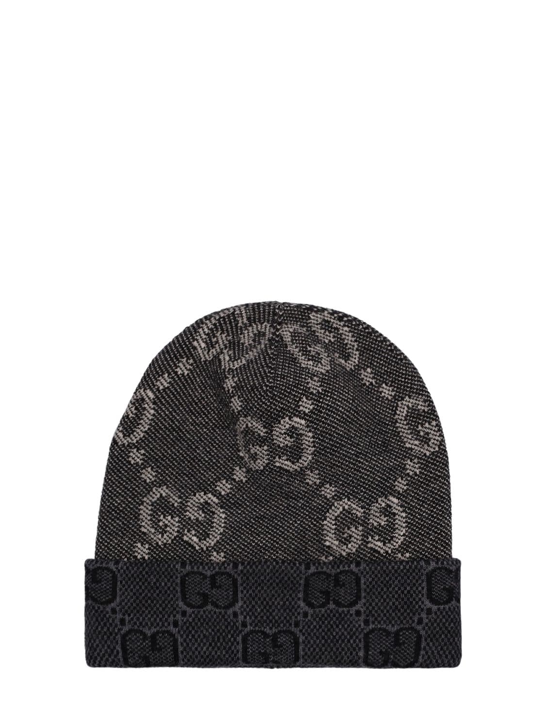 Gg Wool Knit Beanie Hat