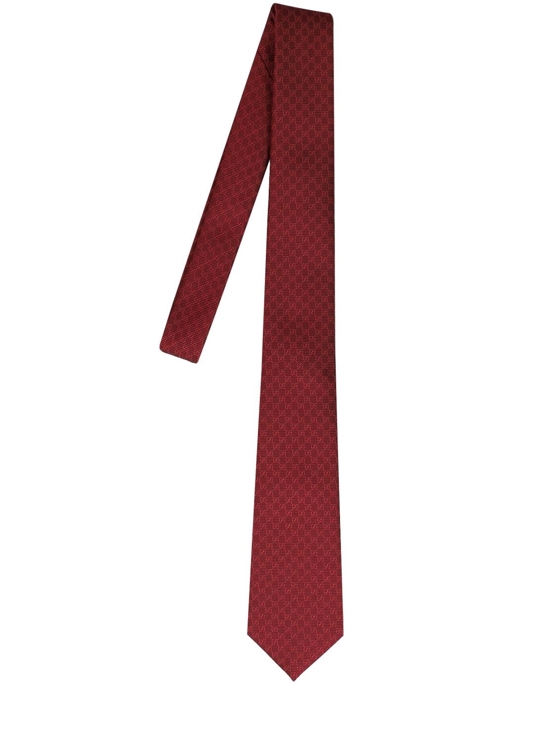 7cm Gg Printed Silk Tie