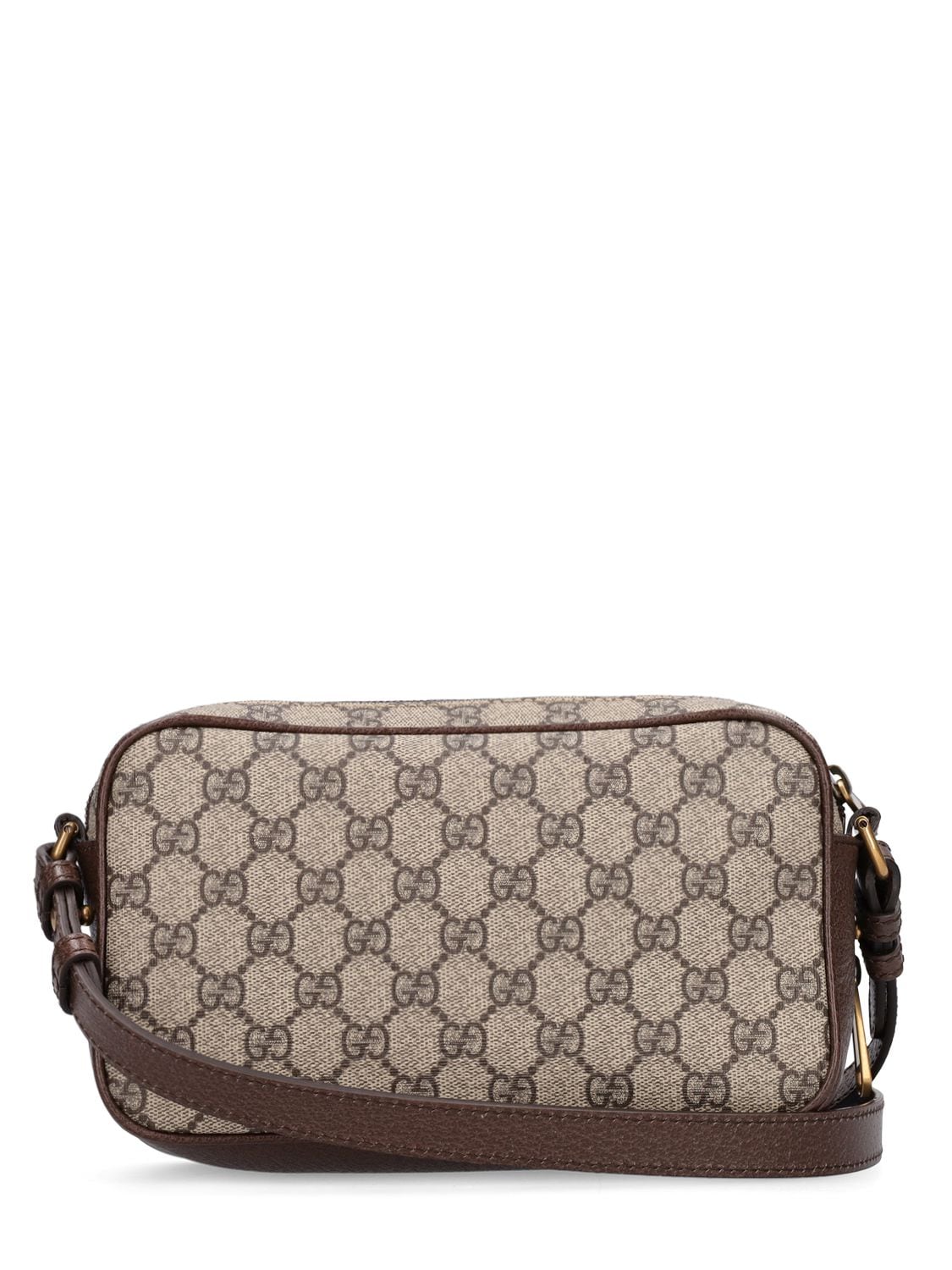 Shop Gucci Ophidia Gg Canvas Shoulder Bag In Beige,brown