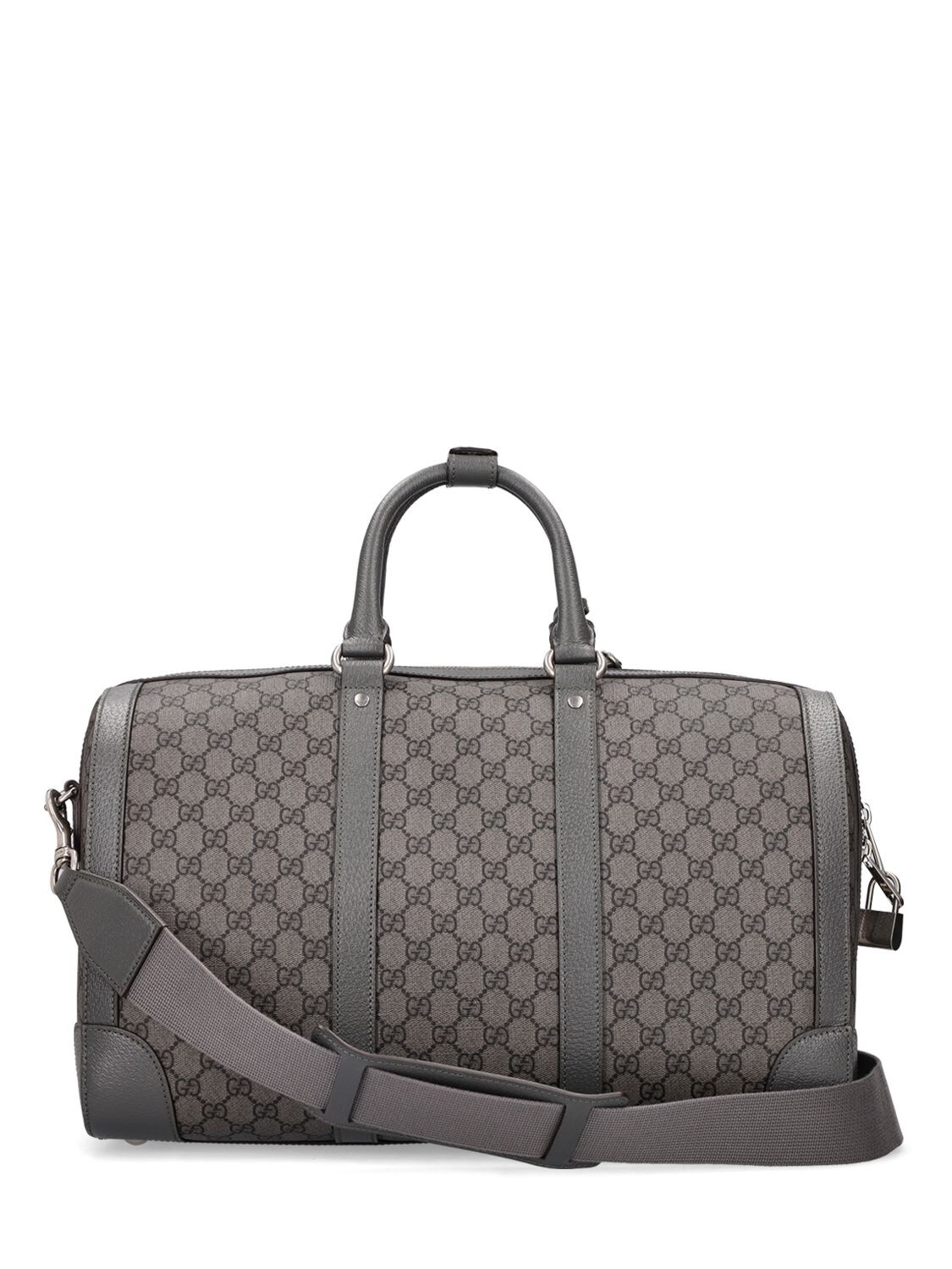 Gucci Gg Printed Duffle Bag In Grey,black | ModeSens