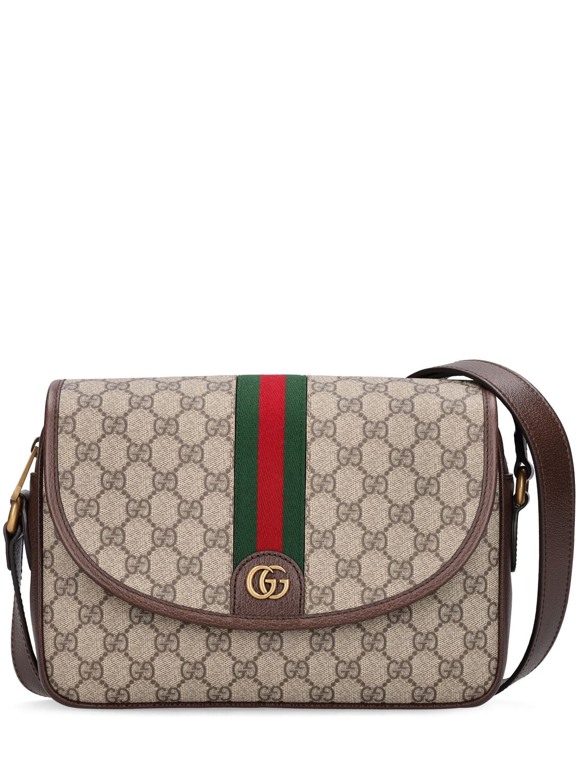 Gucci Ophidia Gg Printed Messenger Bag In Neutrals