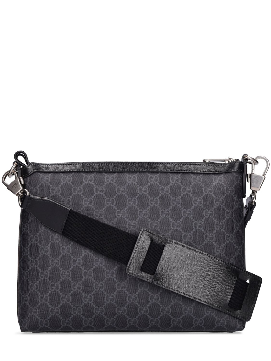 Shop Gucci Retro Gg Printed Messenger Bag In Black
