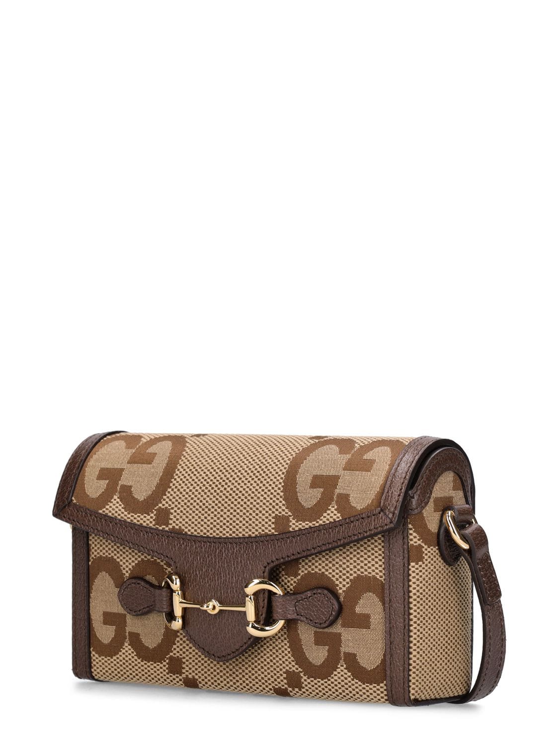 Shop Gucci Mini  1955 Horsebit Crossbody Bag In Camel