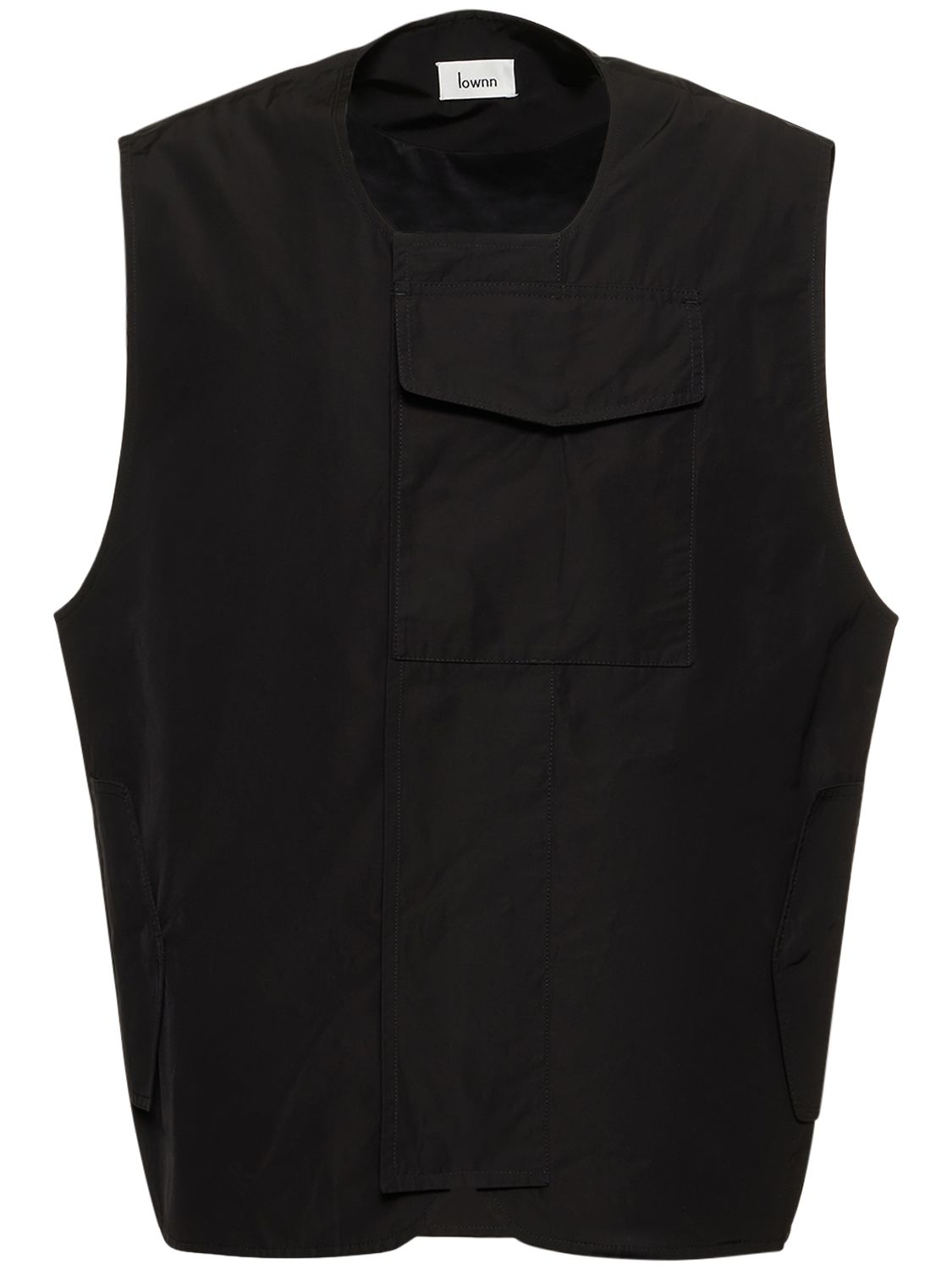 Lownn Black Utility Vest In Black