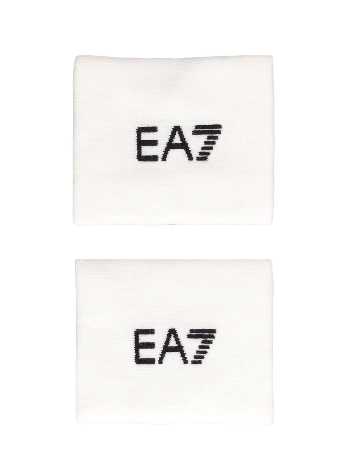Shop Ea7 Tennis Pro Cotton Blend Wristband In White