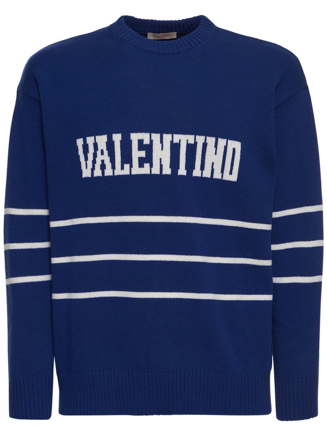 VALENTINO Logo Wool Knit Sweater