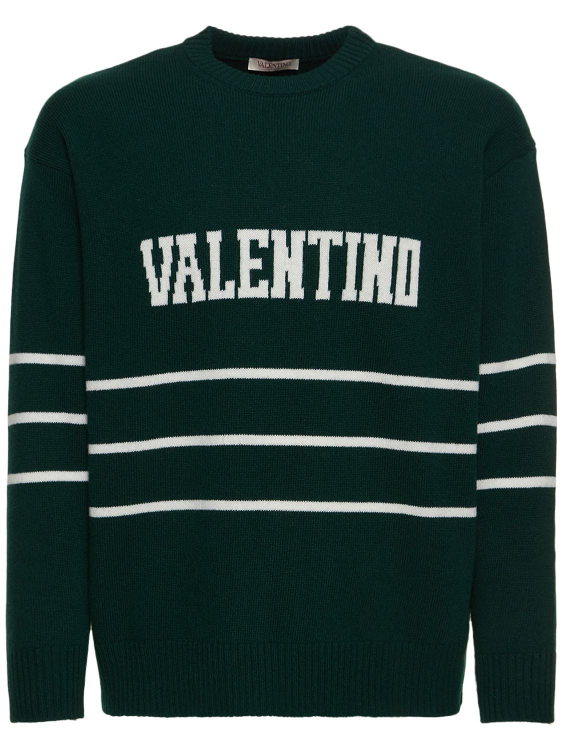 VALENTINO Logo Wool Knit Sweater