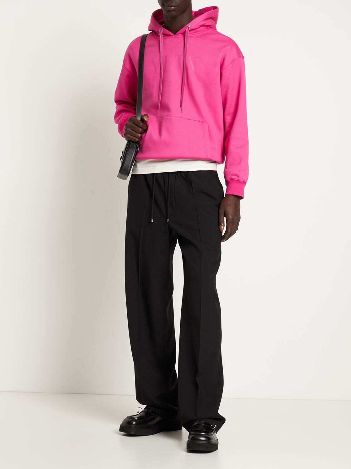 VALENTINO TONAL LOGO HOODED SWEATSHIRT 