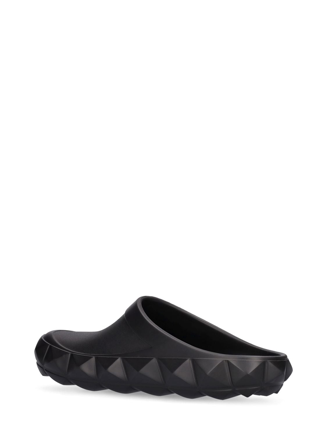Valentino Roman Stud Turtle Slide Sandals In Black