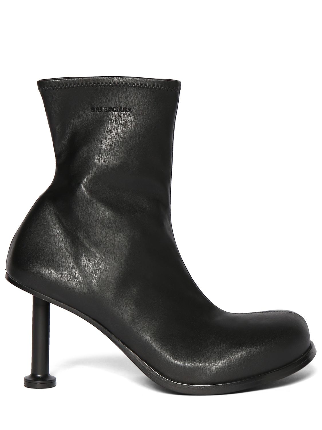 Balenciaga 80mm Mallorca Faux Leather Ankle Boots In Black