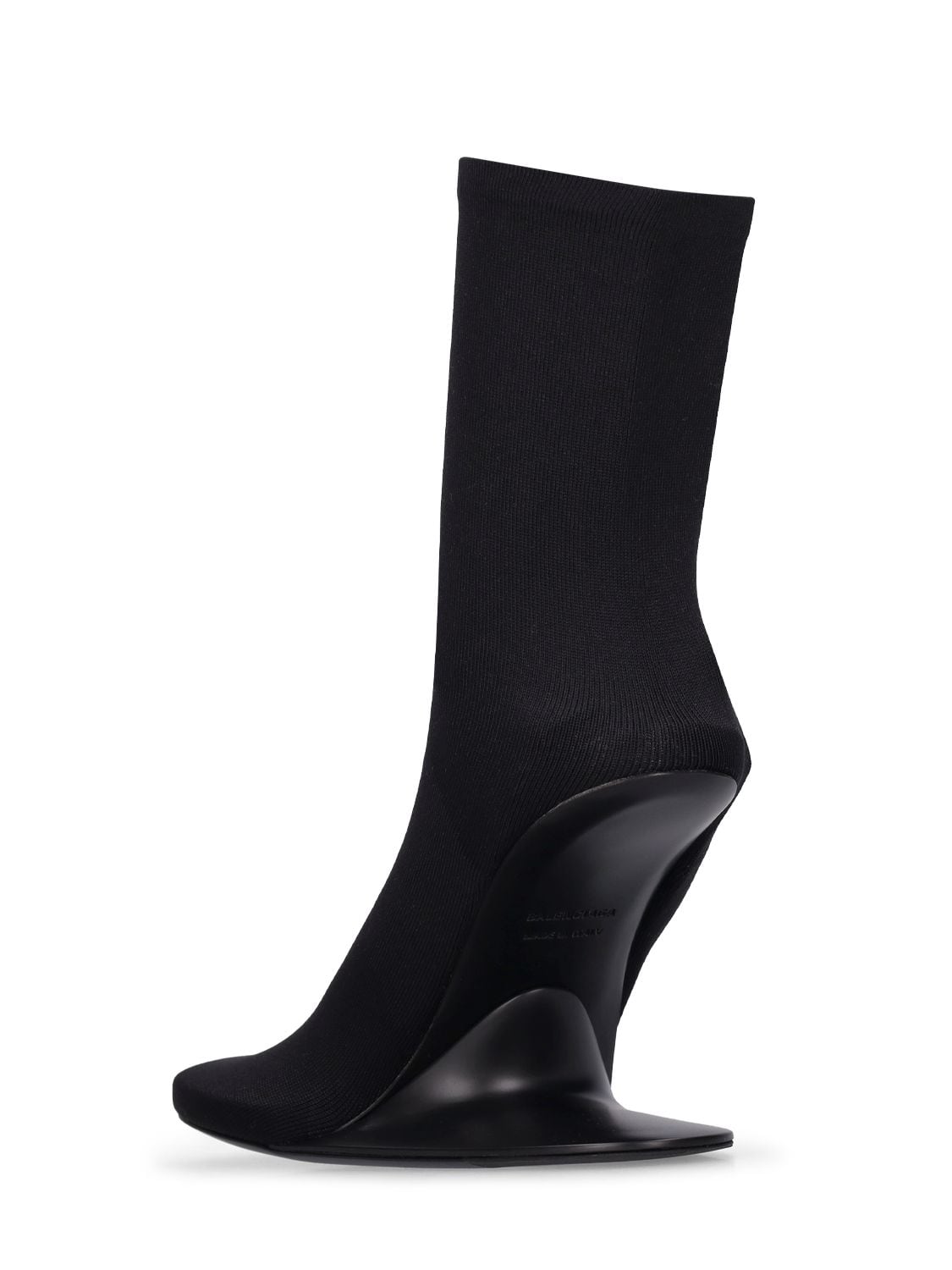 Shop Balenciaga 100mm Stagea Knit Ankle Boots In Black