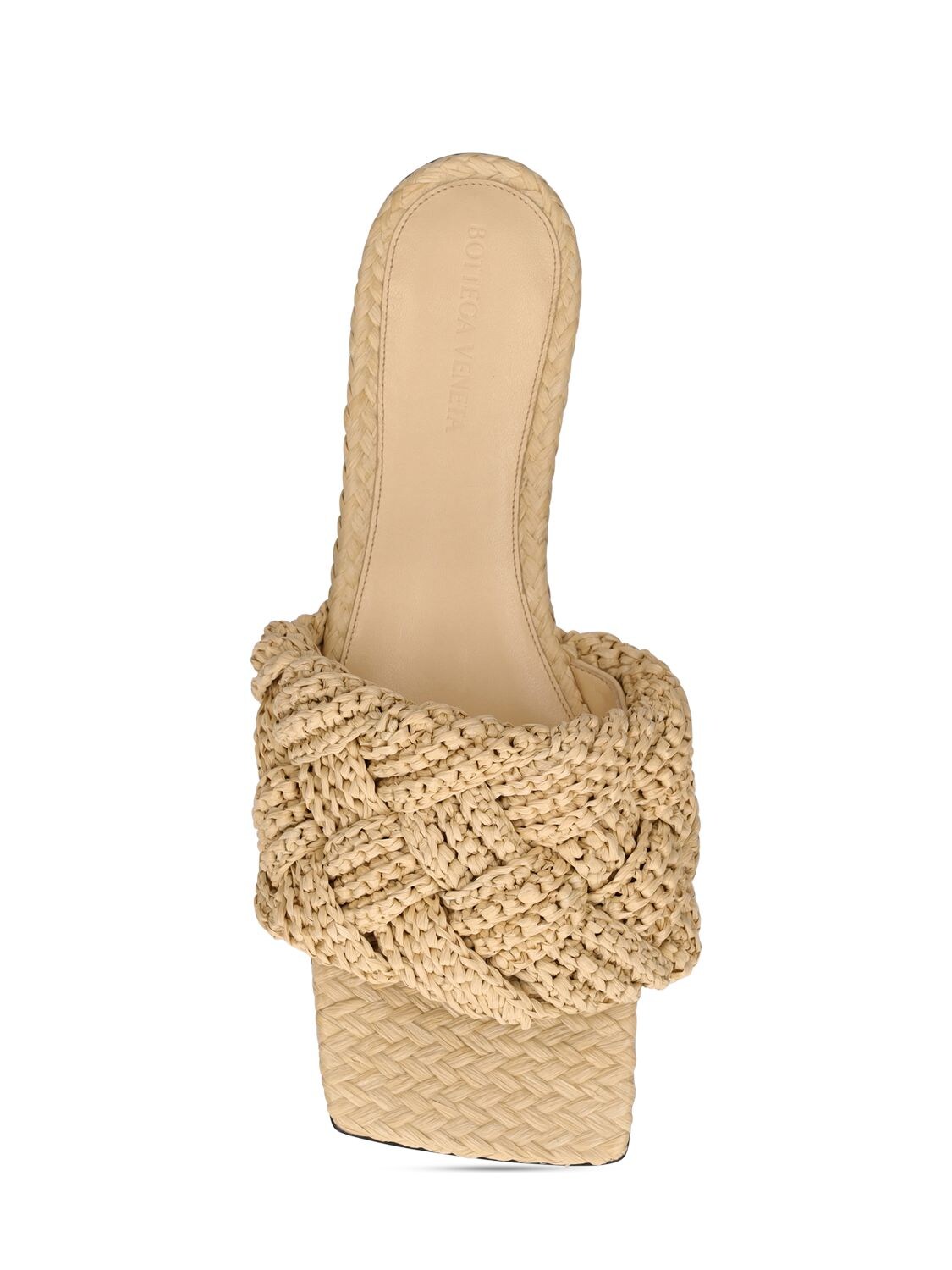 Shop Bottega Veneta 10mm Lido Viscose Sandals In Cane Sugar