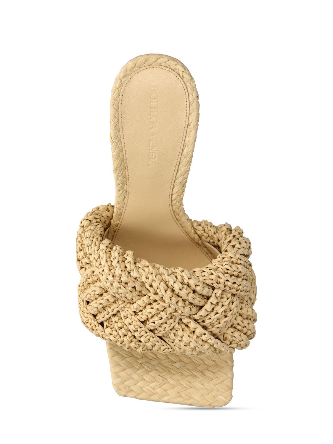 Shop Bottega Veneta 90mm Lido Viscose Sandals In Cane Sugar