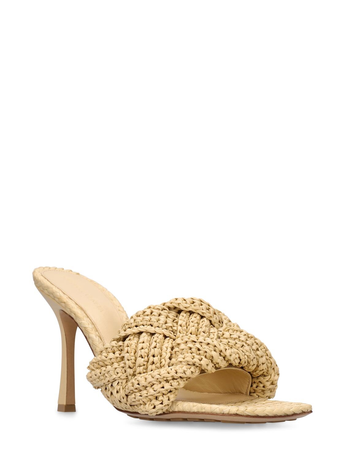 Shop Bottega Veneta 90mm Lido Viscose Sandals In Cane Sugar