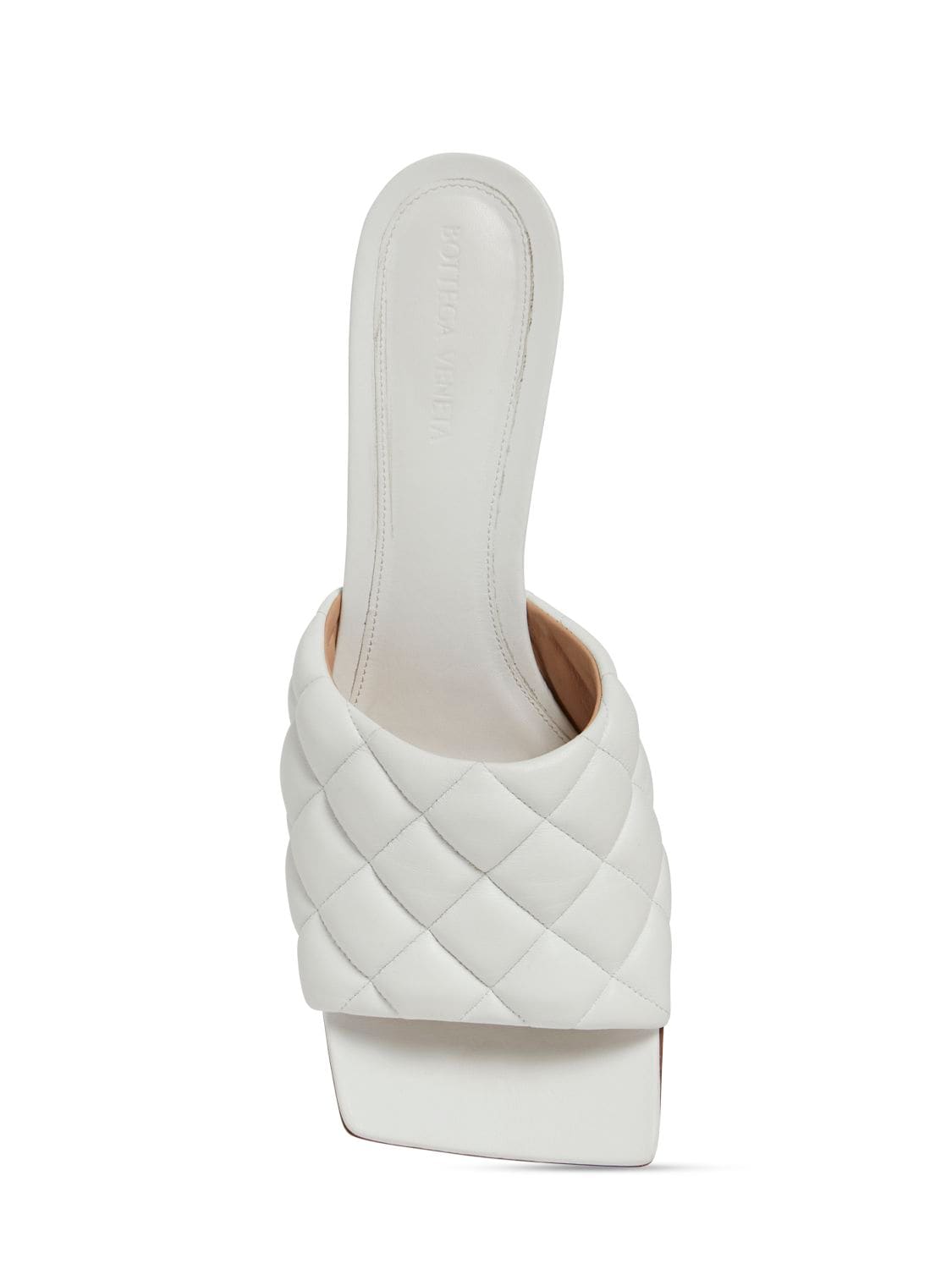 Shop Bottega Veneta 45mm Padded Leather Sandals In Optic White