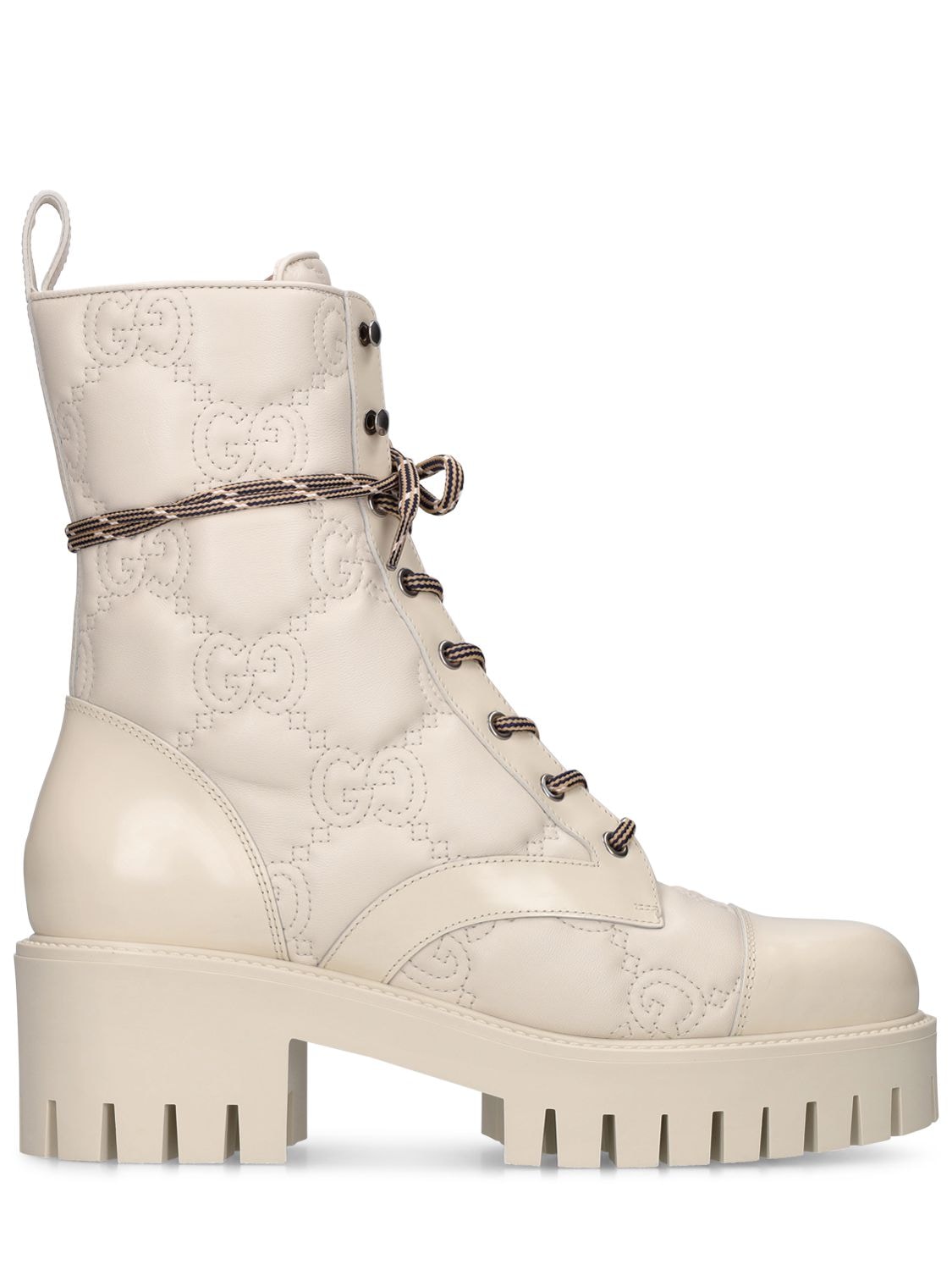 GUCCI 50mm Gucci Quilted Leather Combat Boots