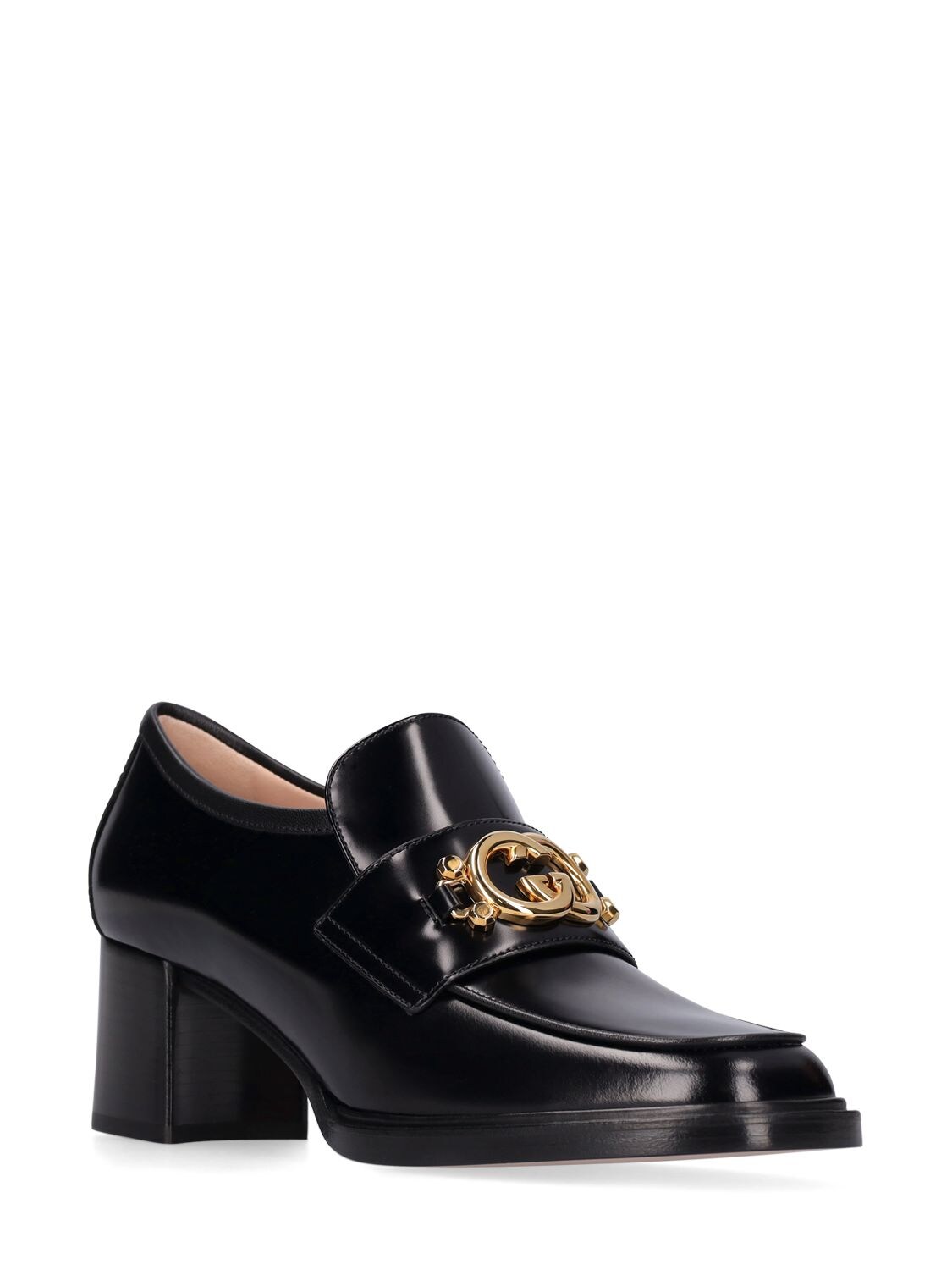 GUCCI 55mm Nadeline Leather Loafers