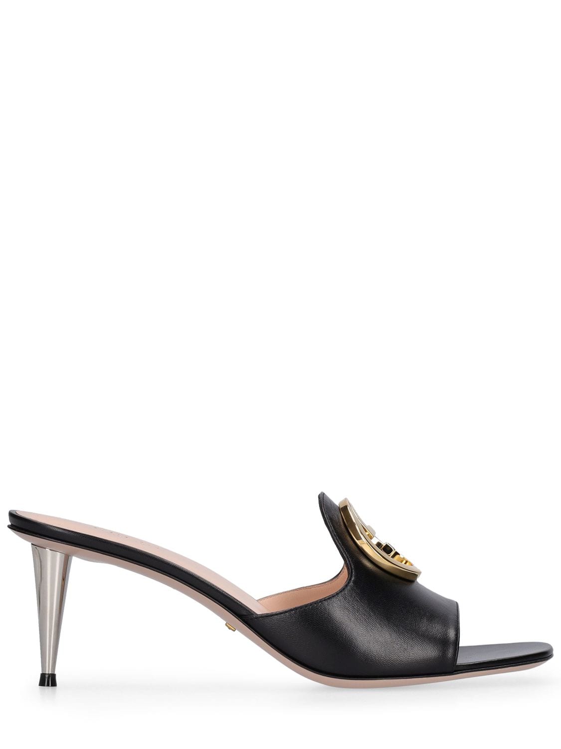 Gucci Blondie Open-toe Mules In Black