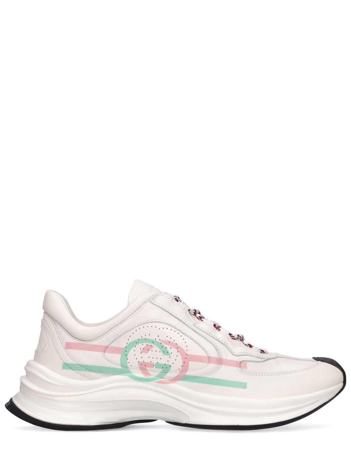 Image of 50mm Gucci Run Leather Sneakers