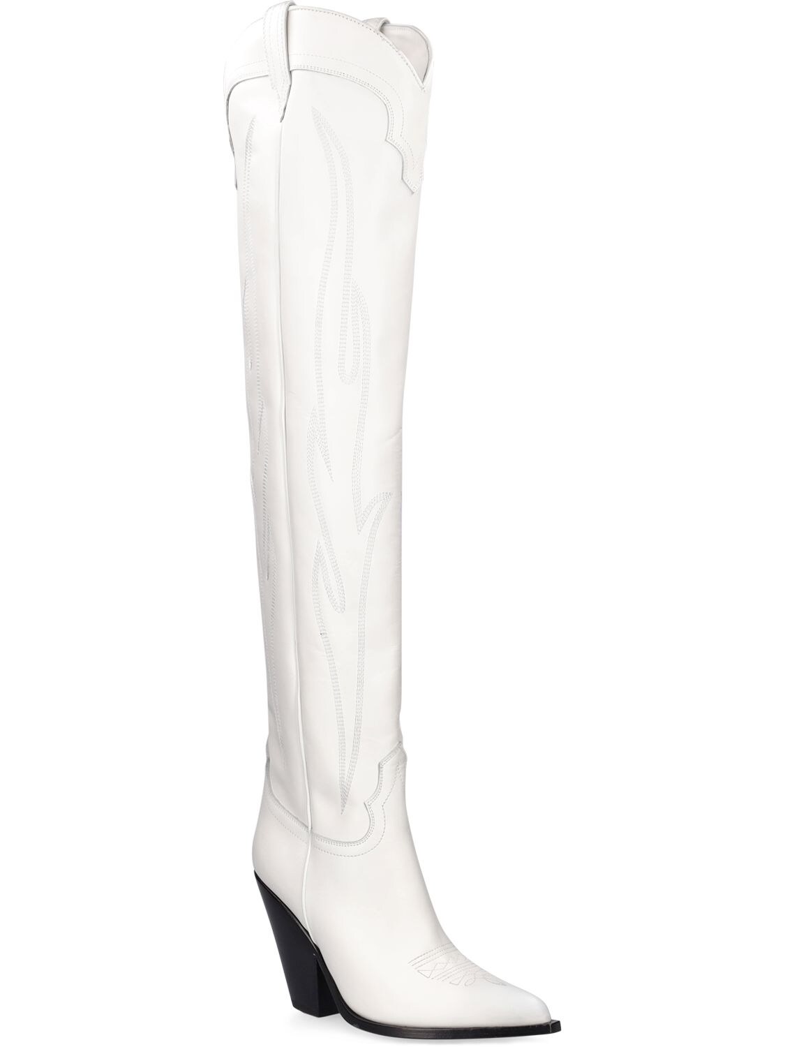 Shop Sonora 90mm Hermosa Leather Over-the-knee Boots In White