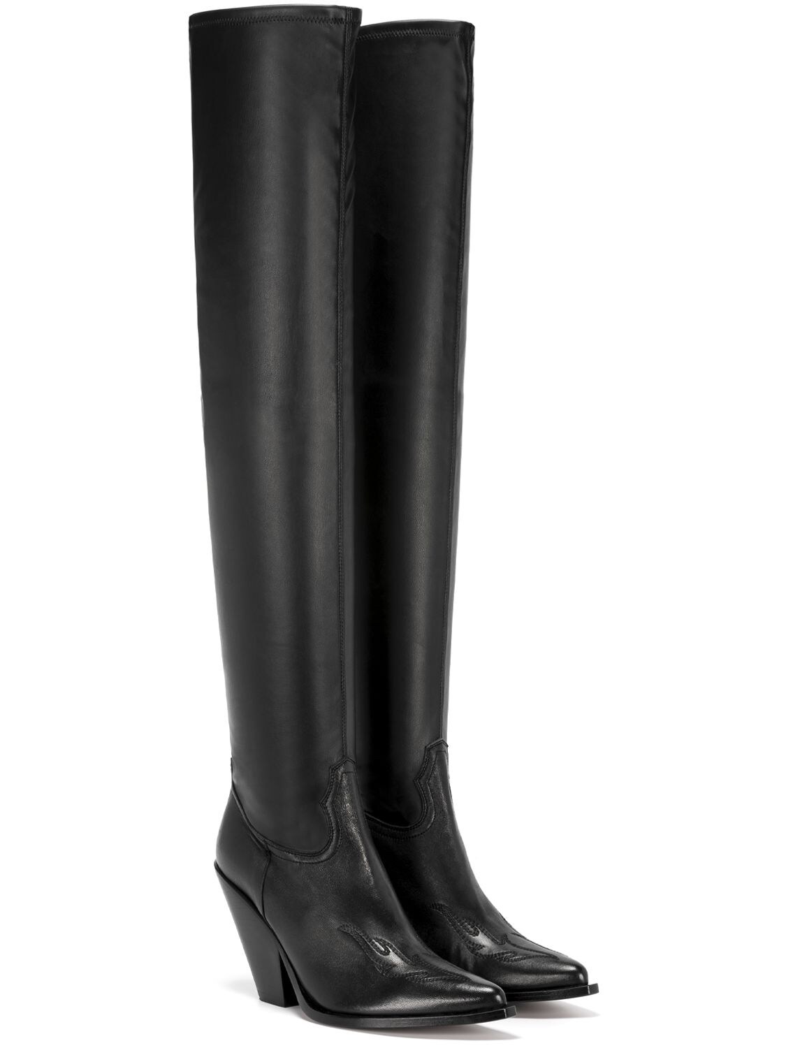Shop Sonora 90mm Villa Hermosa Faux Leather Boots In Black
