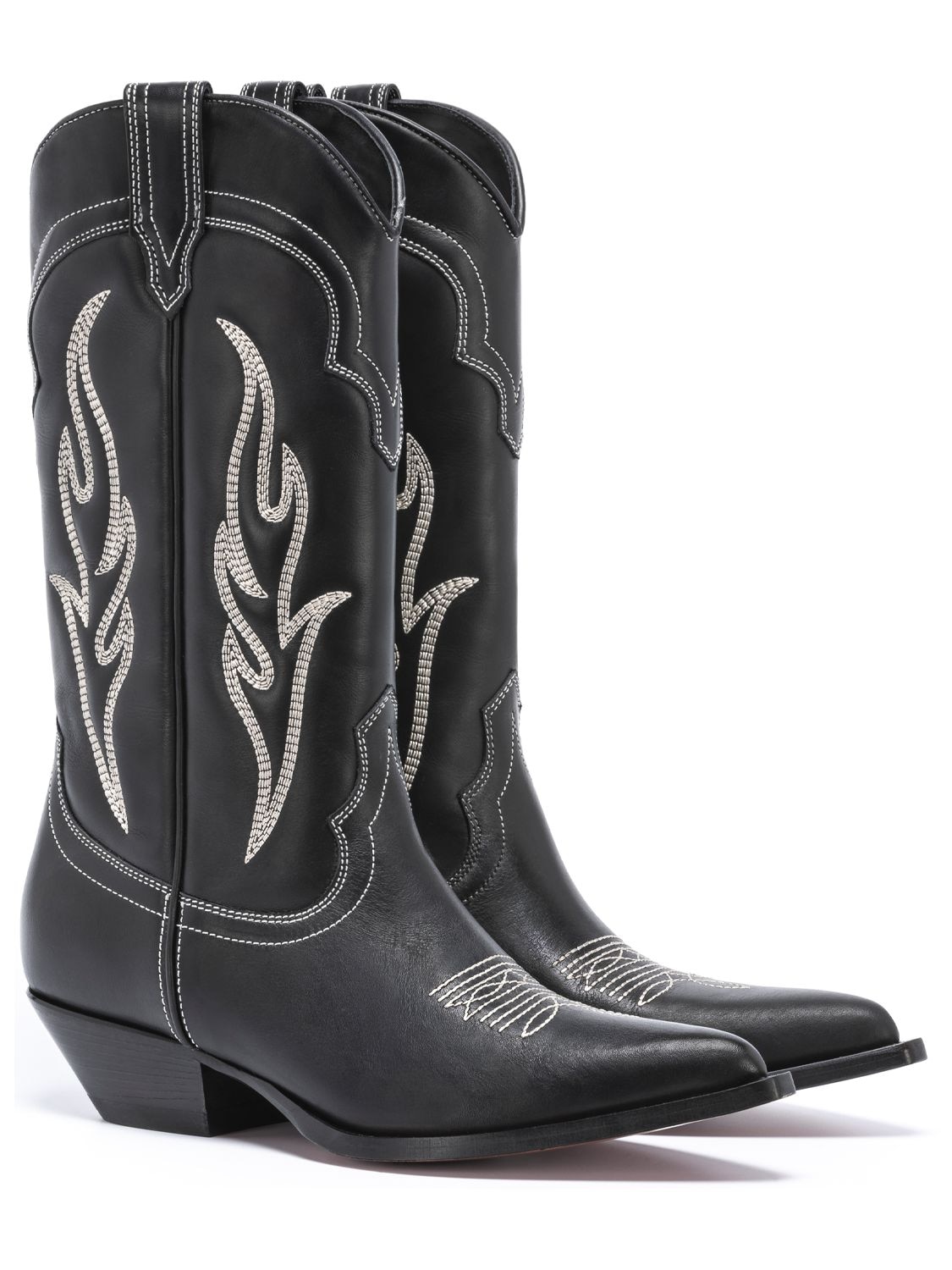 Shop Sonora 35mm Santa Fe Leather Tall Boots In Black,white