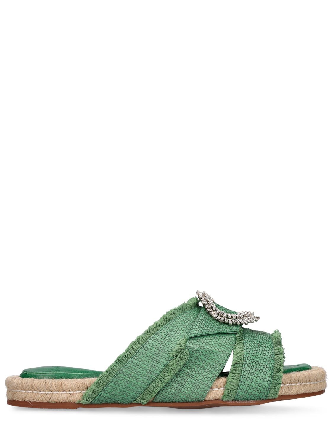 ALEXANDRE BIRMAN 10mm Madelia Synthetic Raffia Flats