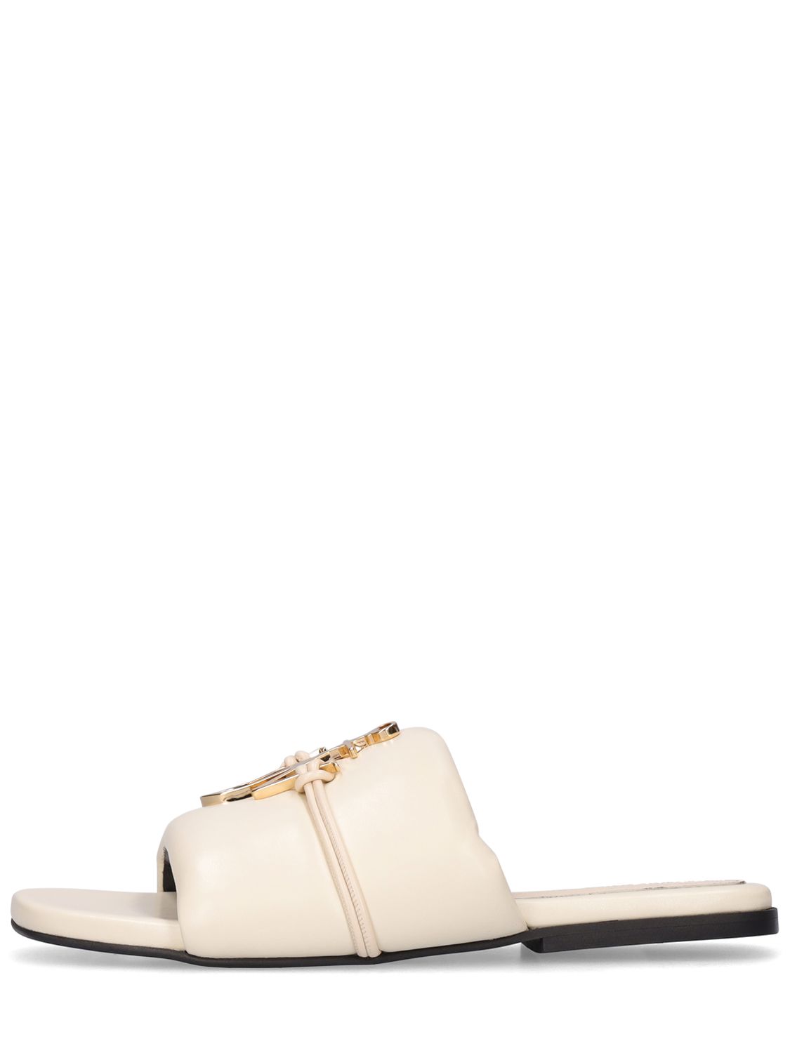 Jw Anderson 10mm Anchor Padded Slide Sandals In Ivory