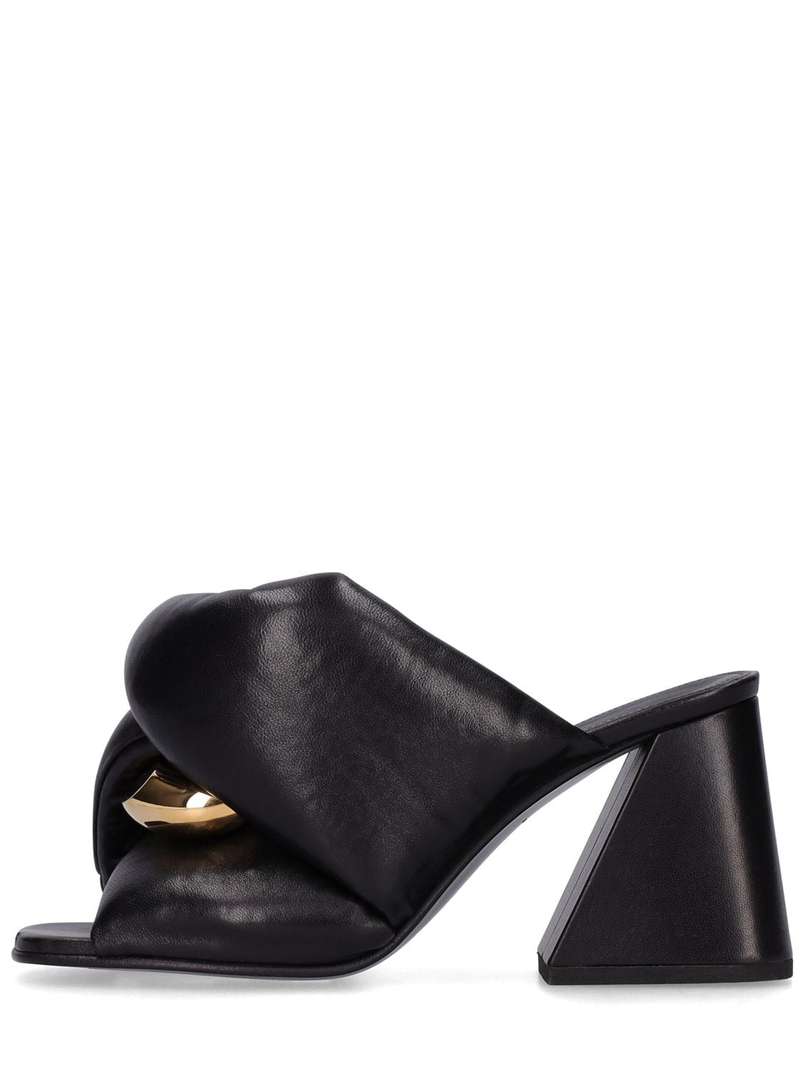 Jw Anderson 80mm Twisted Heel Sandals In Nero