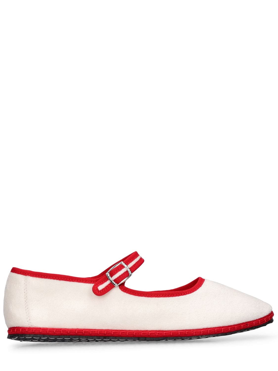 Vibi Venezia 10mm Mary Jane Pachino Chenille Loafers In Red,white