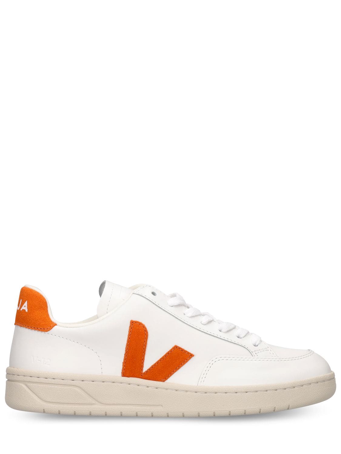 Shop Veja V-12 Leather Sneakers In White