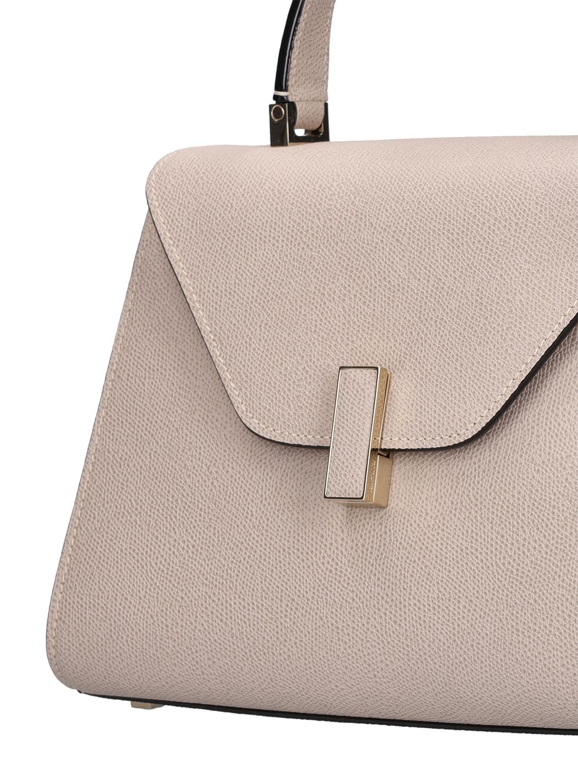 Shop Valextra Medium Iside Soft Grained Leather Bag In Nude