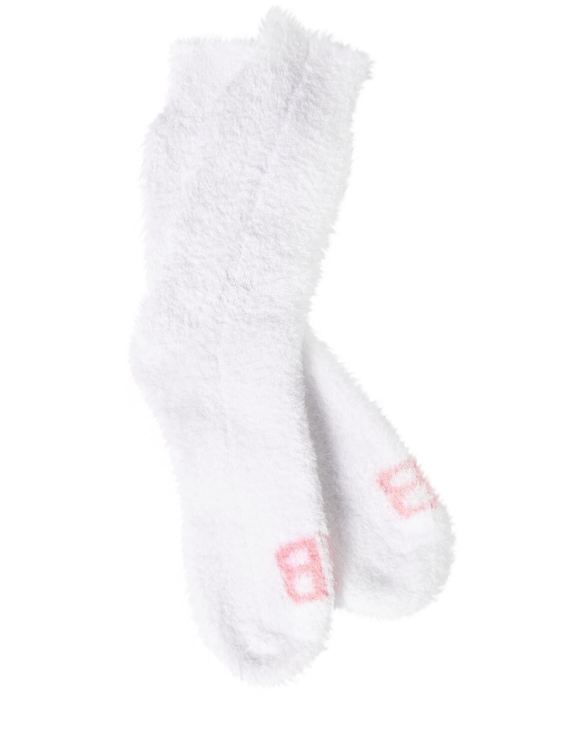Shop Balenciaga Cozy Homewear Socks In White,pink