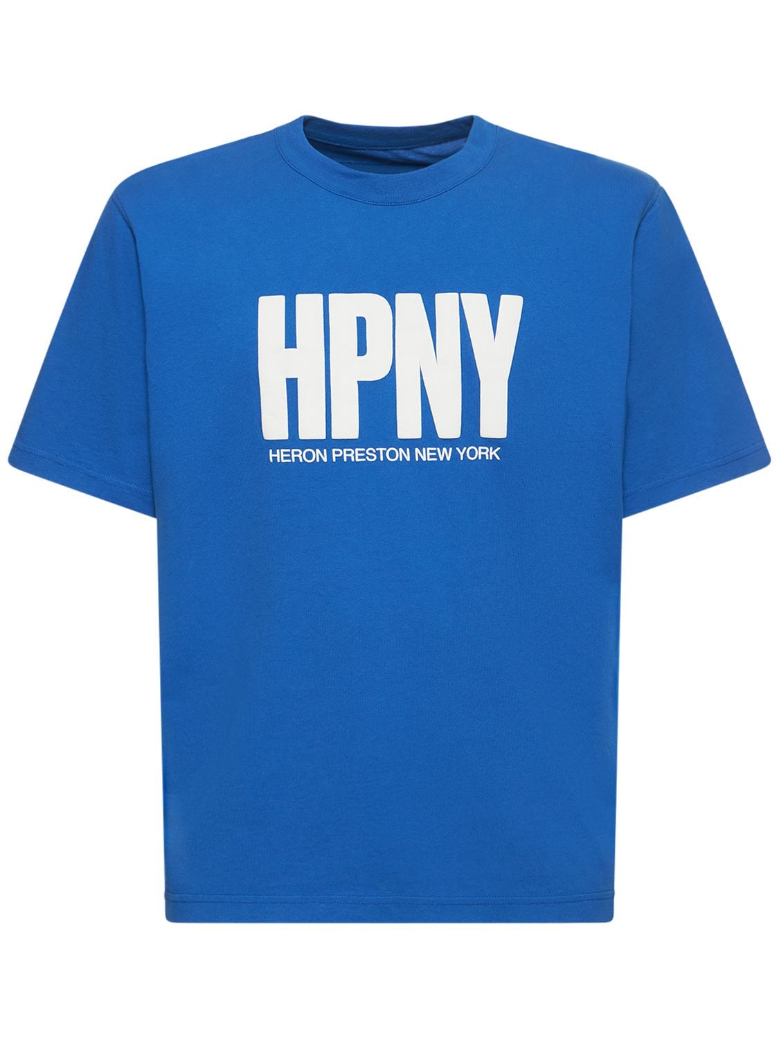 Hpny Print Cotton Jersey T-shirt – MEN > CLOTHING > T-SHIRTS