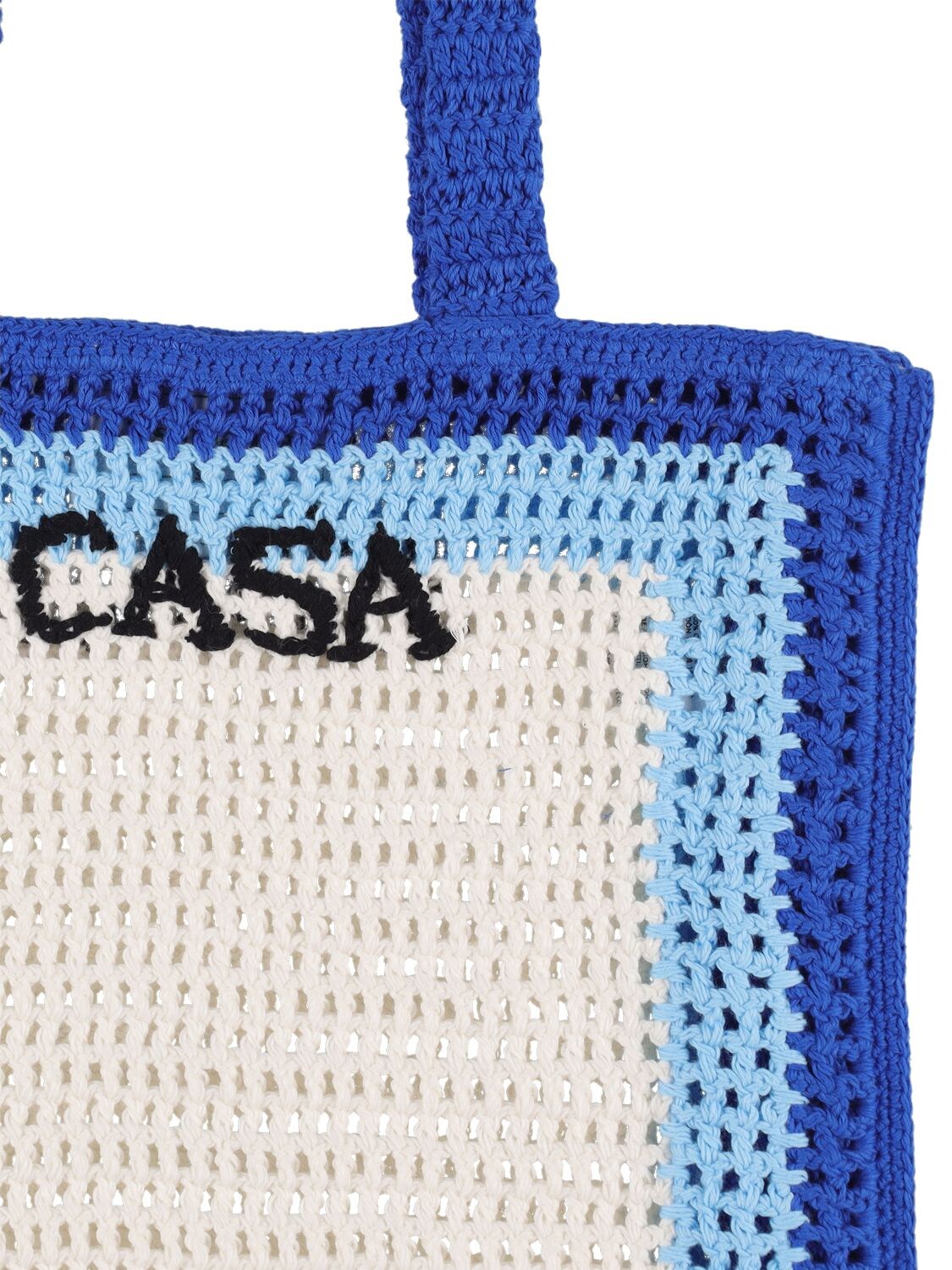 Casablanca Atlantis Crochet-knit Tote Bag - Blue