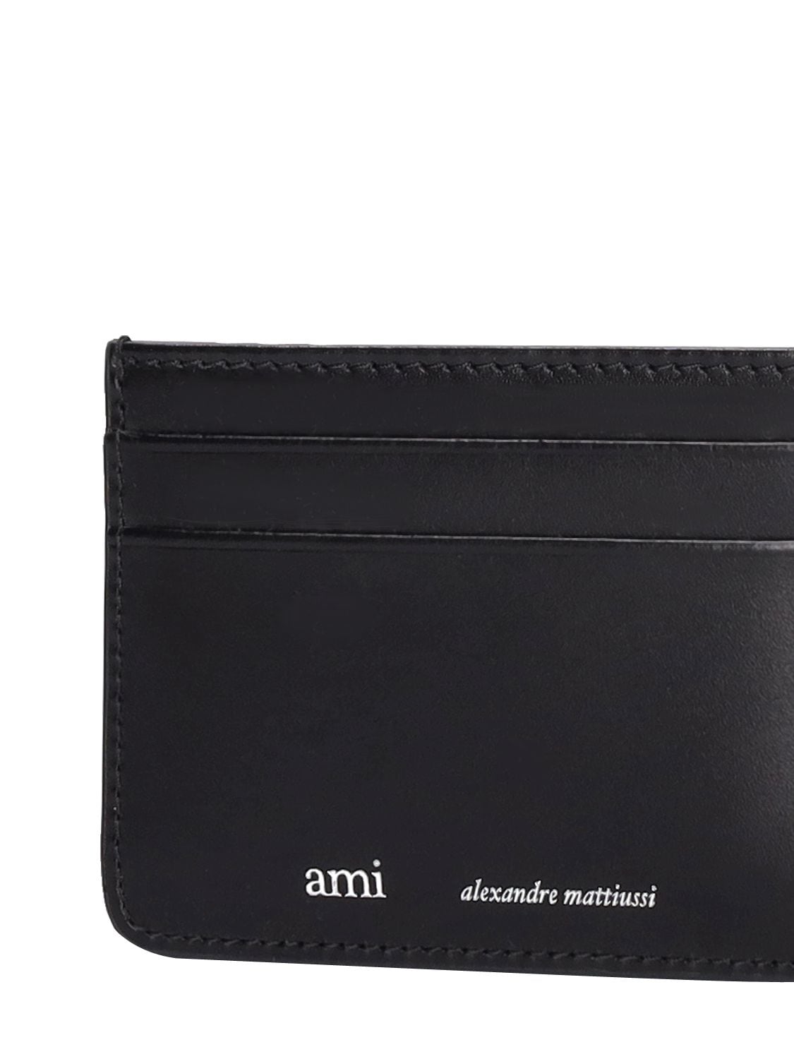 AMI Paris Python Print Leather Wallet