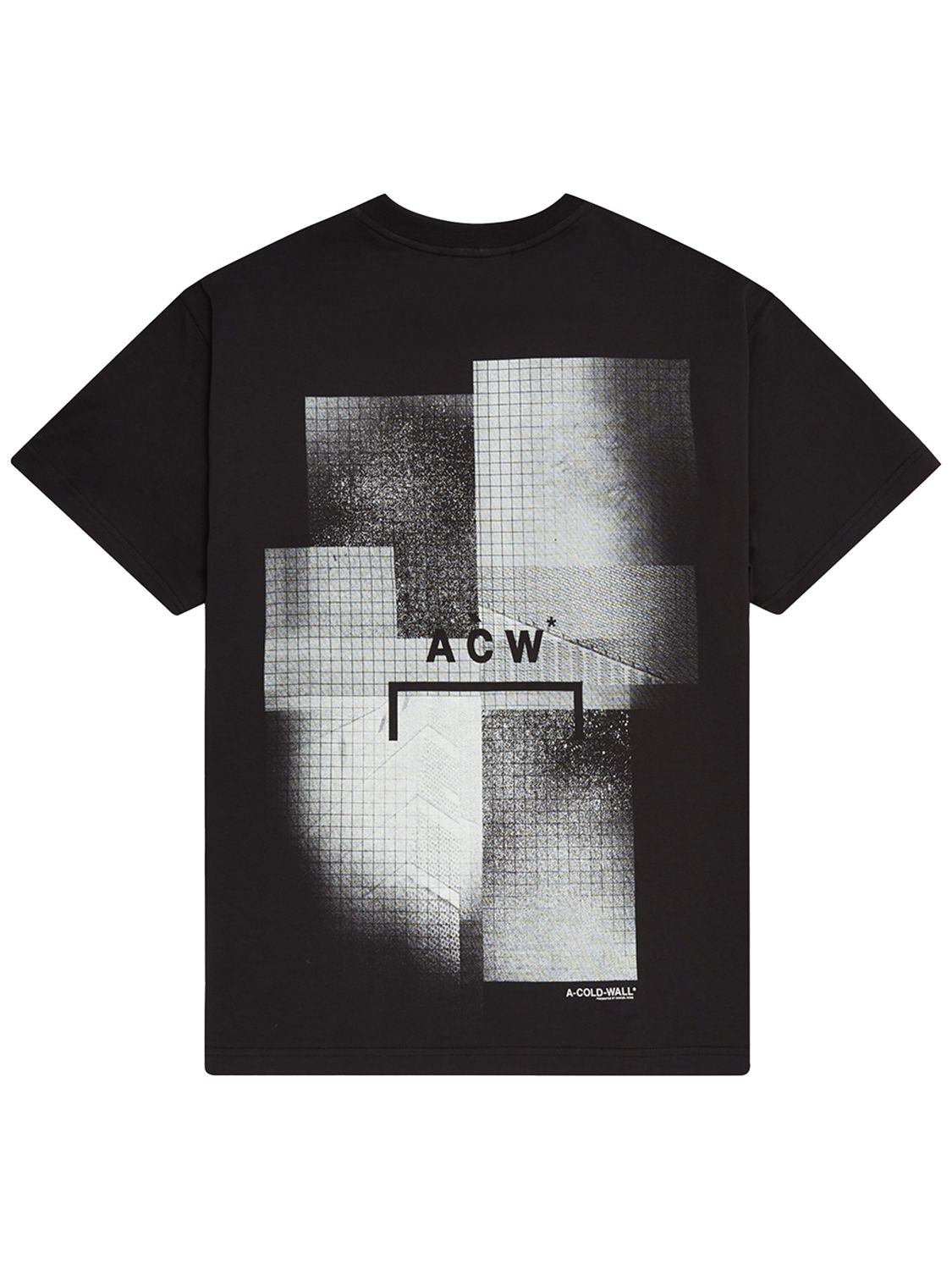 A-cold-wall* Brutalist Print Cotton Jersey T-shirt In 블랙