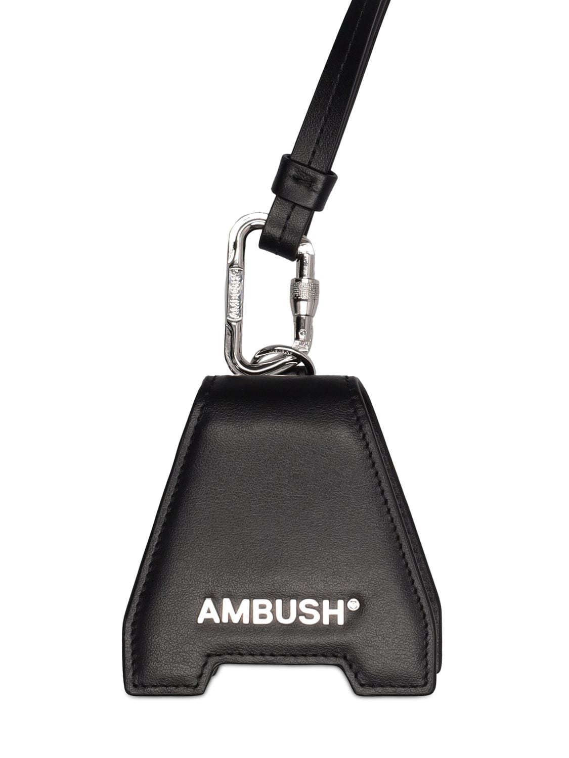 Shop Ambush A Leather Airpods Case In Black