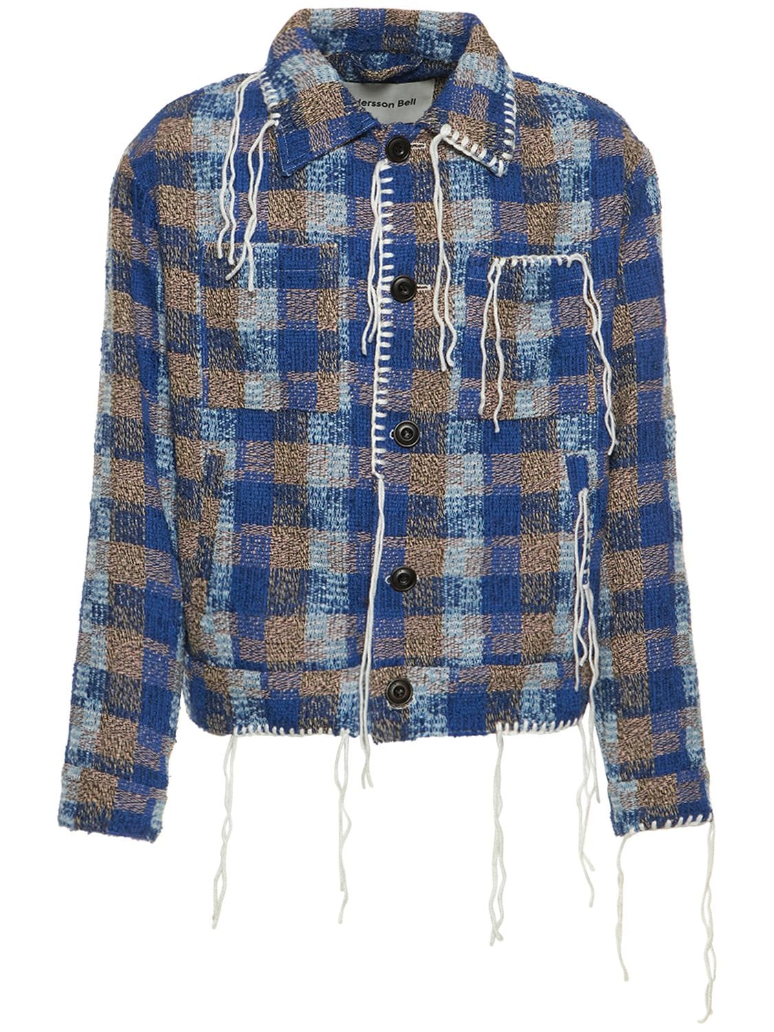 Andersson Bell Mystica Plaid Wool Cropped Jacket