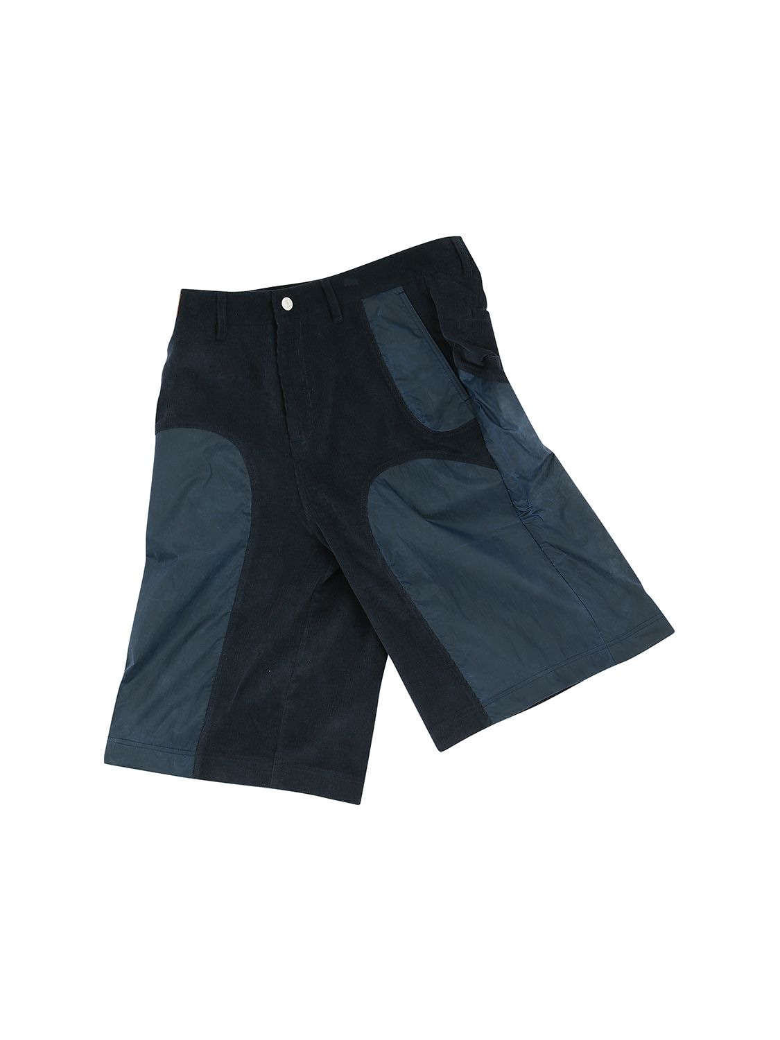Andersson Bell Cotton Corduroy & Nylon Shorts In Navy