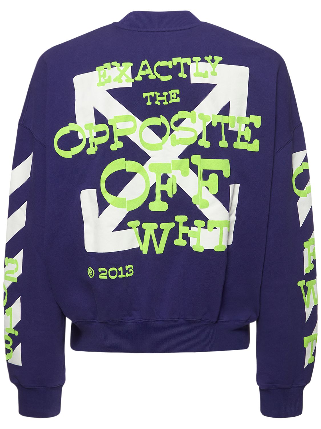 ♪【OFF-WHITE】オフホワイト OPPOSITE ARR BOXY CREWNECK Off-white Opposite Arrow Boxy Crewneck Sweatshirt In Purple