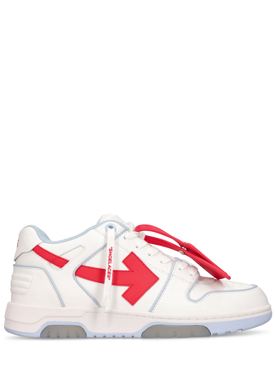 Off-white Out Of Office Outlined Sneakers In White,red