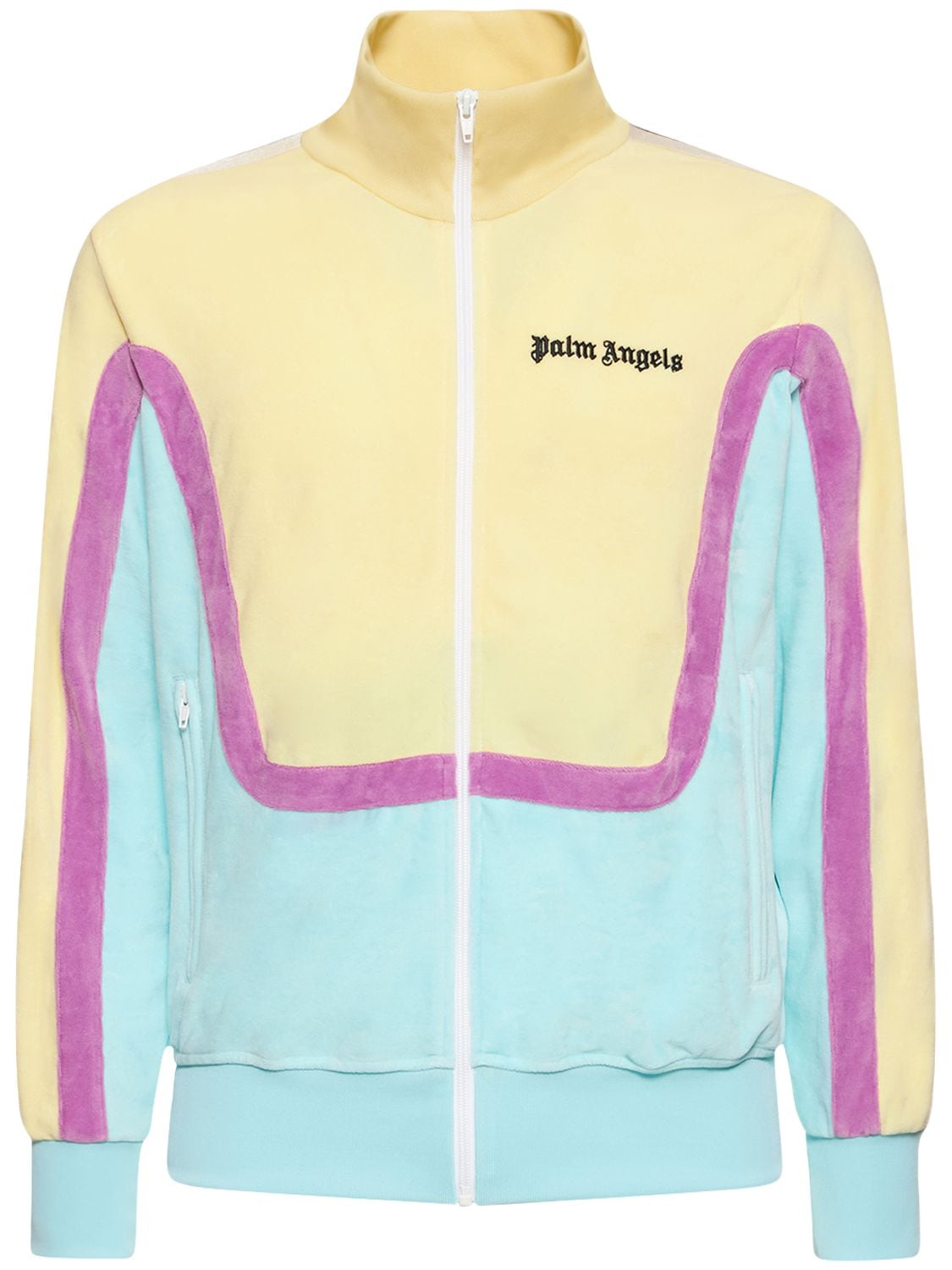 PALM ANGELS COLORBLOCK CHENILLE TRACK JACKET