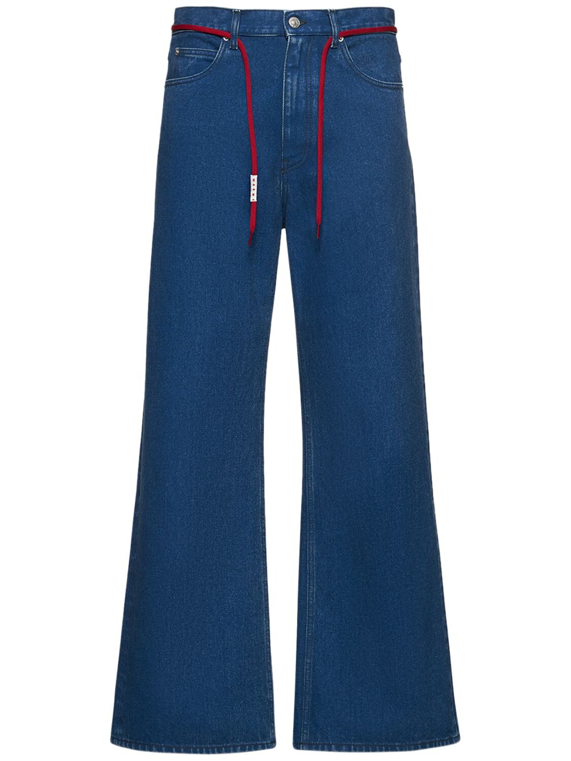 MARNI Bleached Coated Cotton Denim Jeans