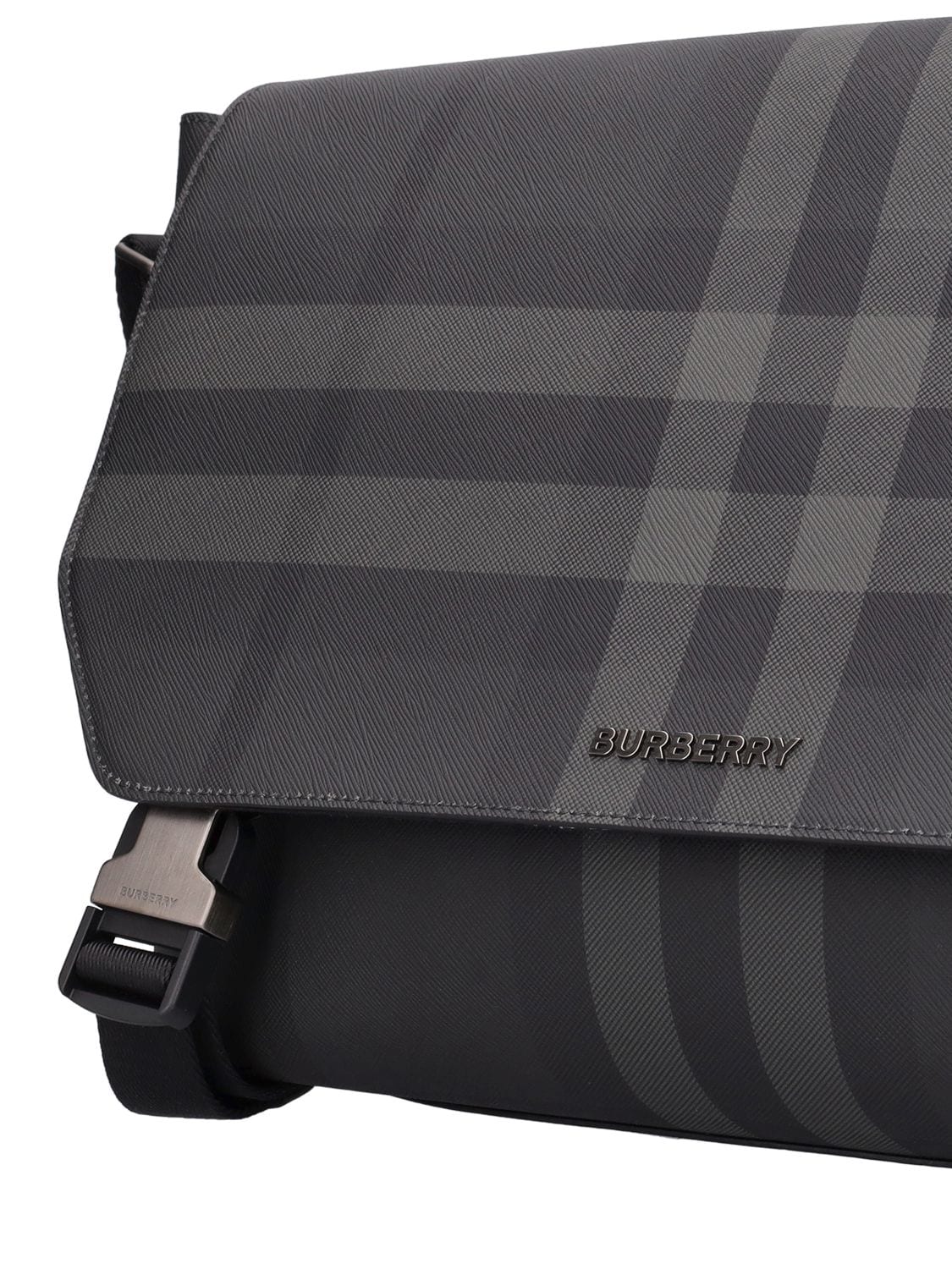 Shop Burberry Large Crossbody Messenger In Charcoal