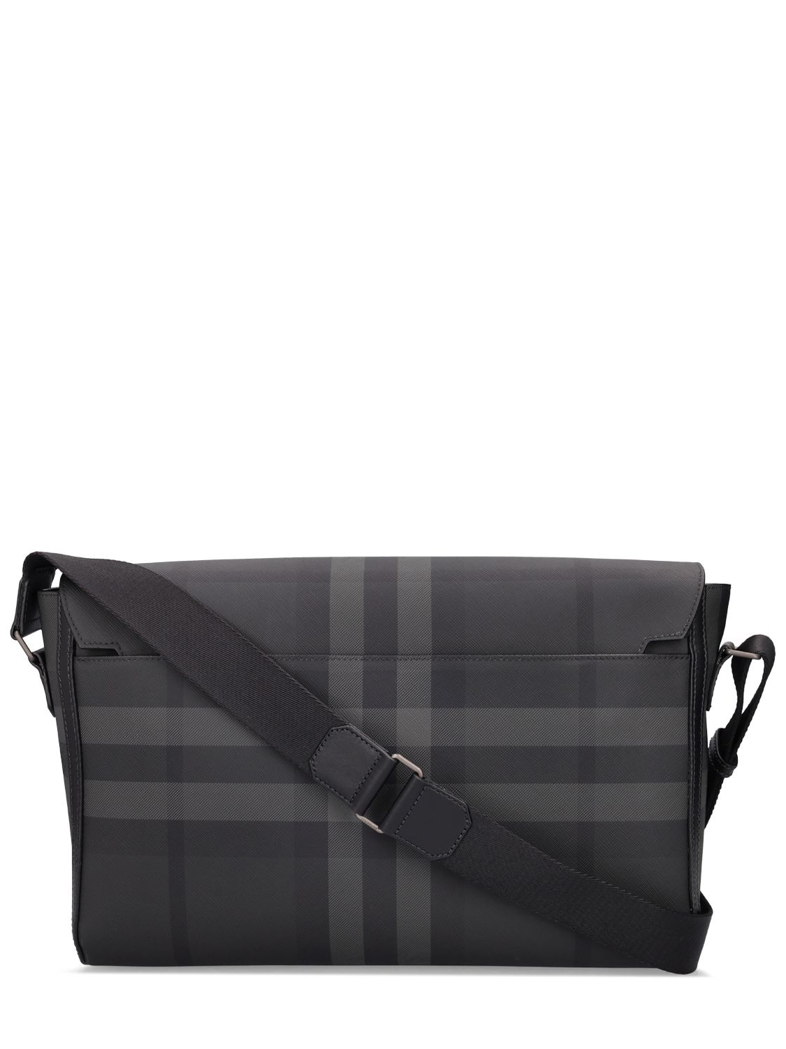 Shop Burberry Large Crossbody Messenger In Charcoal