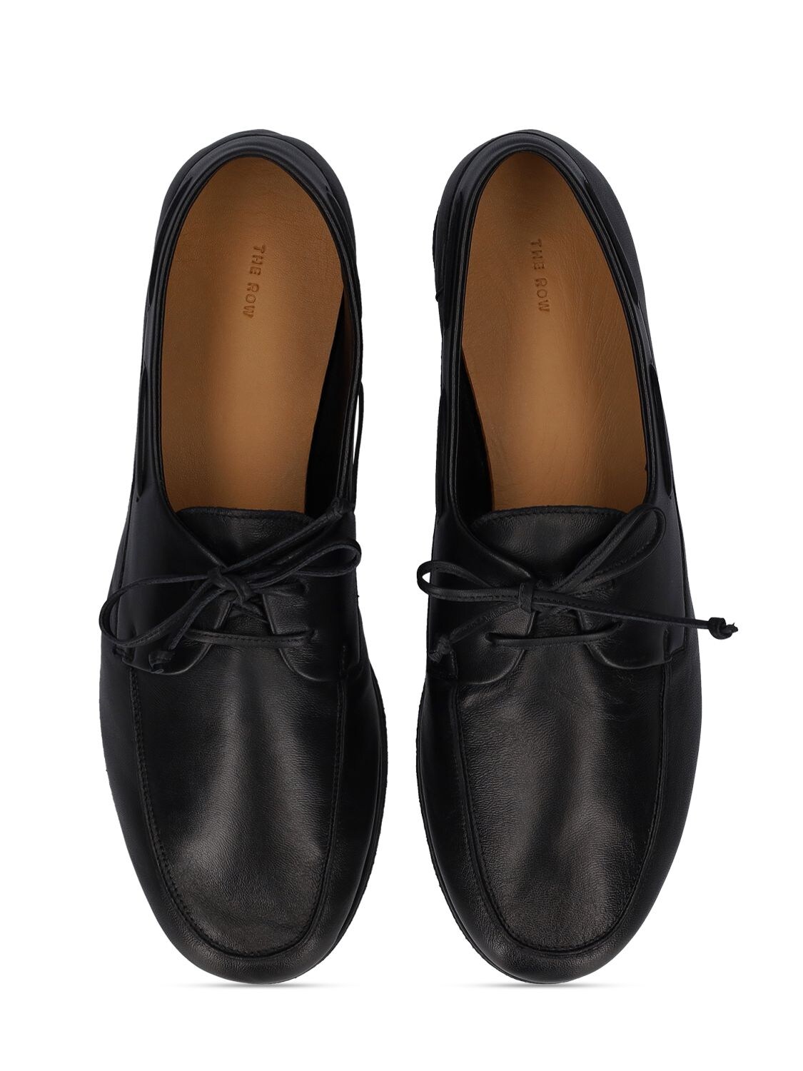 The Row Sailor Leather Loafers In Black | ModeSens