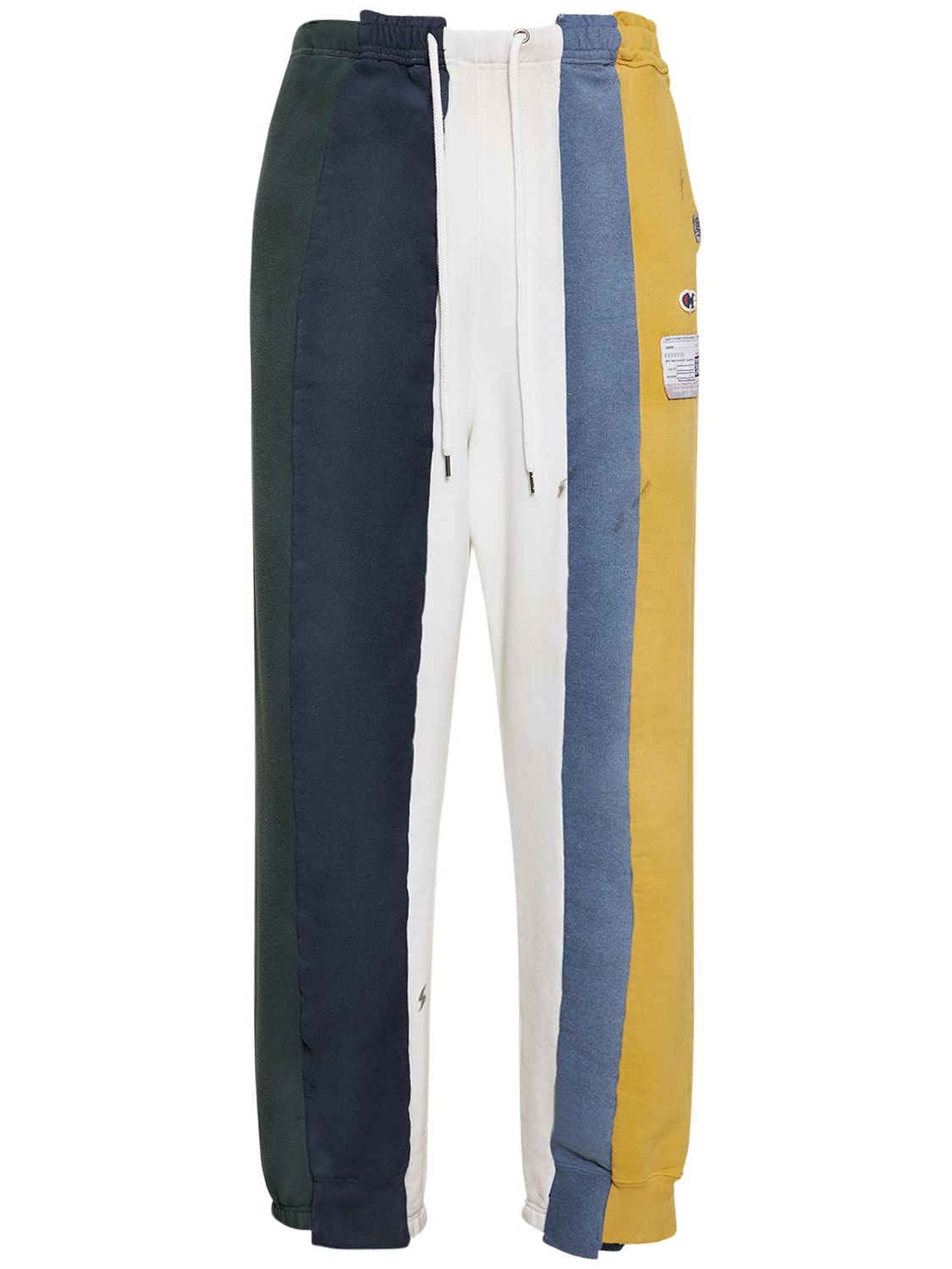 Miharayasuhiro Colour-block Panelled Cotton Track Pants In Multicolor
