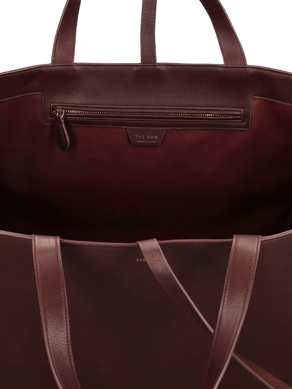 Shop The Row Graham Leather Tote Bag In Burgundy